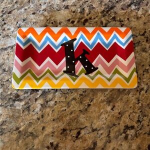 Coton Colors trinket dish tray K chevron